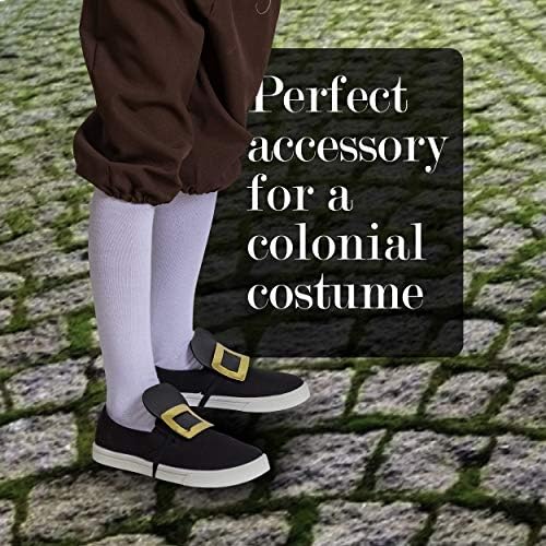 Skeleteen Colonial White Knit Socks - Perfect for Halloween and Cosplay