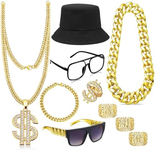 GIFIKOI 80s90s Rap Costume Kit