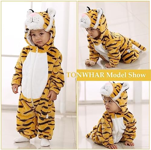 Tonwhar Kids Tiger Dinosaur Animal Fancy Dress Costume