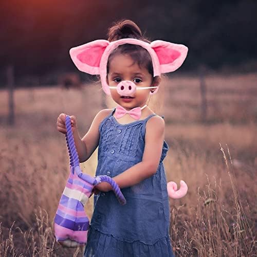 Bvrbaory Pink Pig Costume Set Perfect for Kids Halloween Party