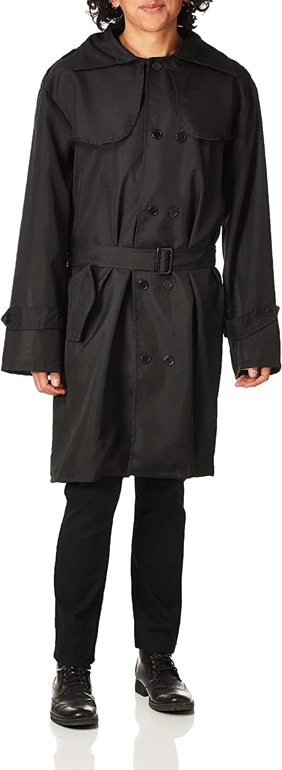 Secret Agent Spy Trench Coat Black