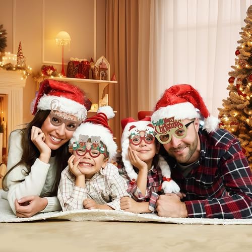 12-Piece Christmas Glasses for Party Gifts Perfect for Santa Friends