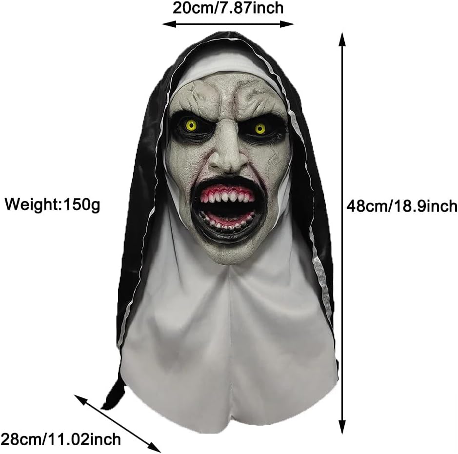 Scary Halloween Nun Mask