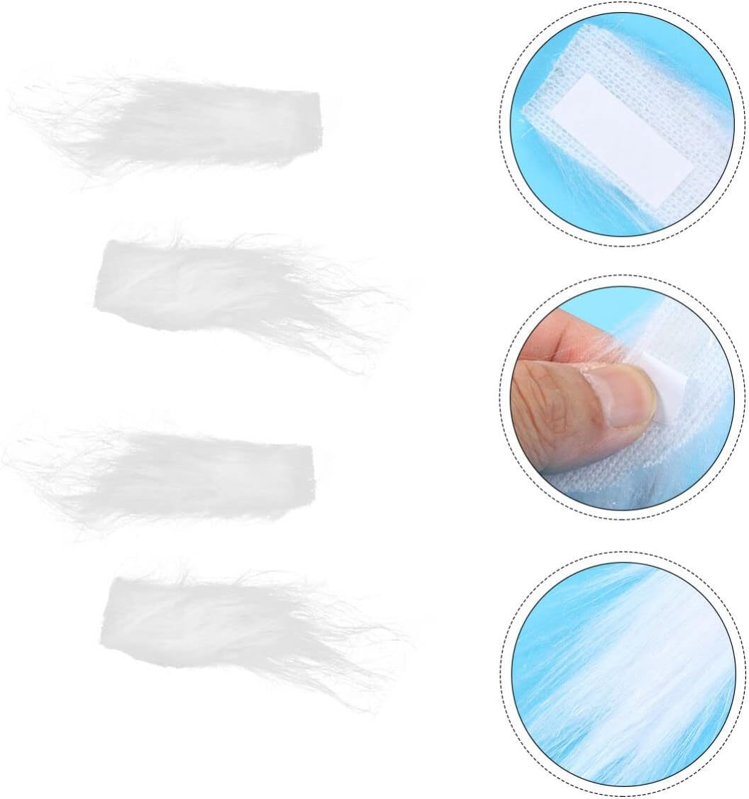 2-Pack Self-Adhesive Santa Fake Eyebrows Festive Cosplay and Party Accessories