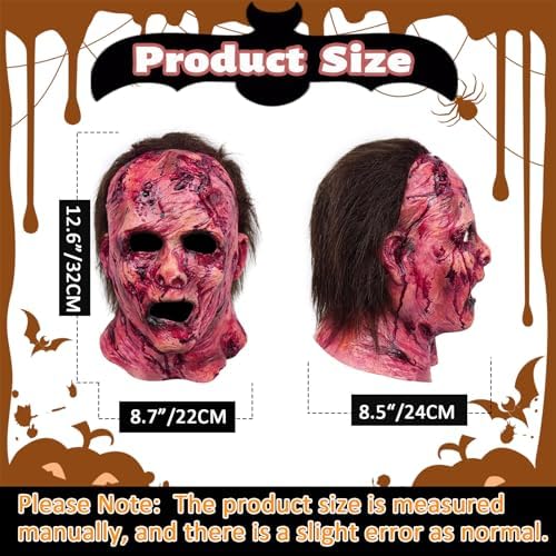 terrifying realistic red character mask