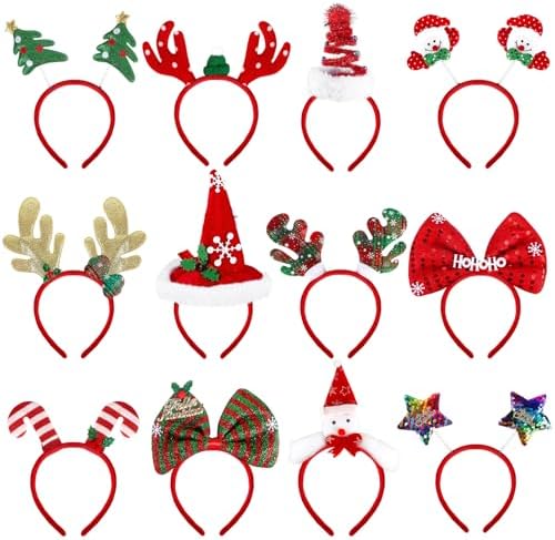 12 Christmas Headband Set