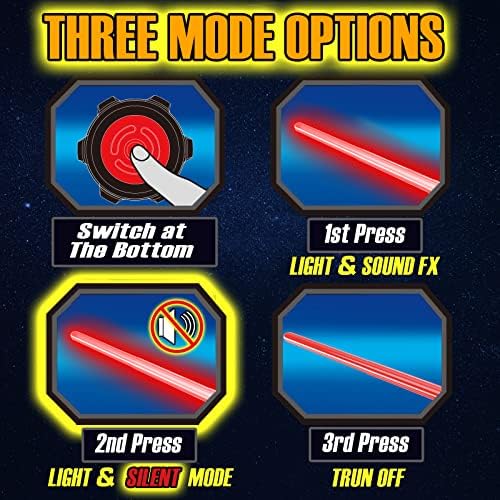 4-Piece LED Space Saber Set for Kids Adults