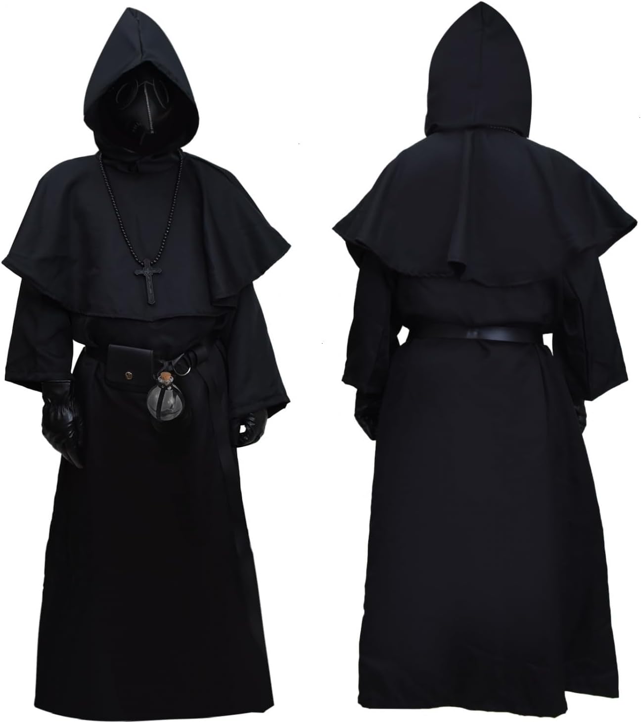 8-in-1 Plague Doctor Costume Set for Halloween Cosplay