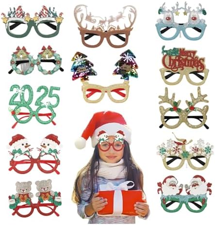 12-Piece Christmas Glasses for Party Gifts Perfect for Santa Friends