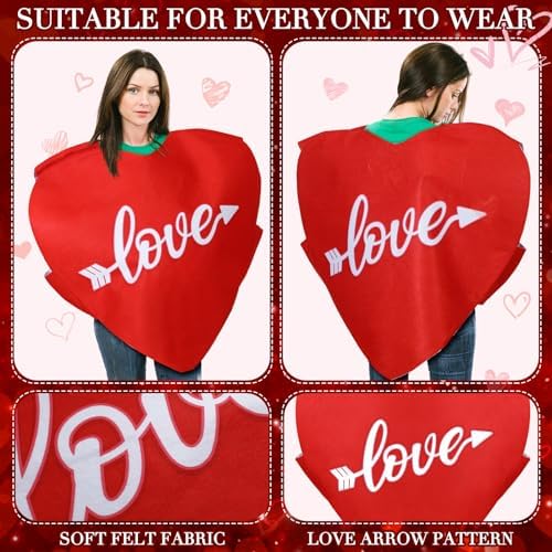 Xtinmee Red Heart Costume The Perfect for Cosplay and Special Occasions