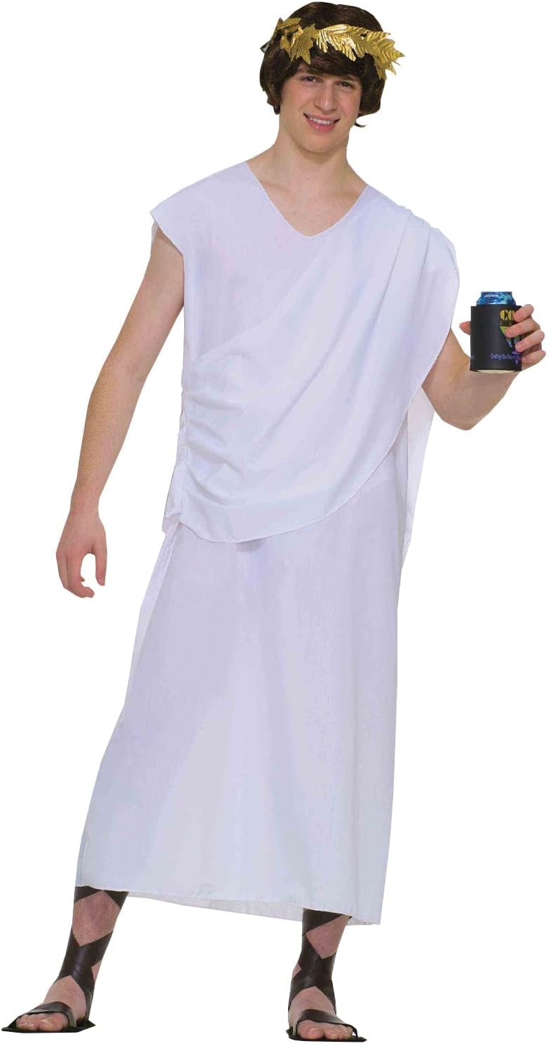 Mens Unisex Costume Toga with Drape Greek RomanGod Goddess Costume Halloween Party Wear