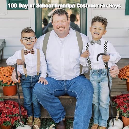 Kids 100 Days of School Costume - 100th Day Grandpa Style