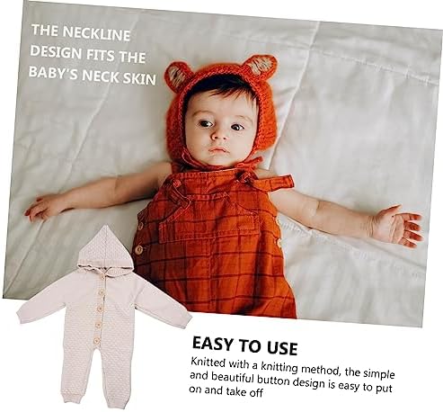 Knitted Jumpsuit for Toddlers with Rabbit Hair Decor