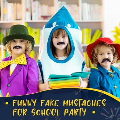 48 Piece Fake Mustaches Make for Halloween