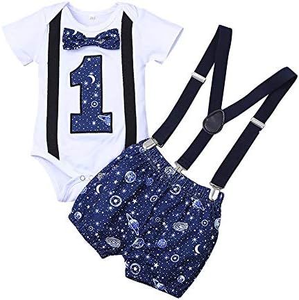 Space 1st Birthday CoolRomper Suspenders Perfect for Primes First Parties