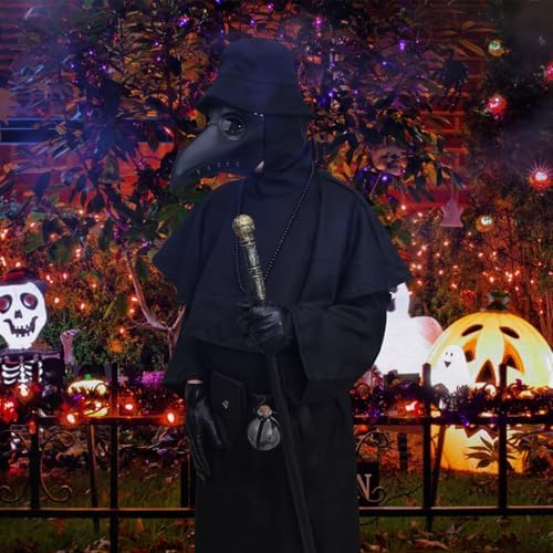8-in-1 Plague Doctor Costume Set for Halloween Cosplay