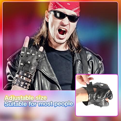 9-Piece Rockstar Punk Accessories Set for Men