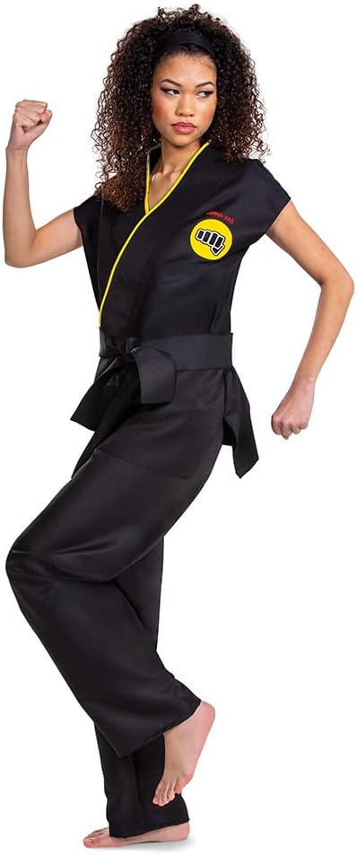 Disguise MasterCheckpoint Costume Official Cobra Kai Gi for Men Black Belt SmallMedium