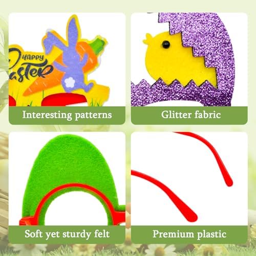 Sturdy Bunny and Egg Glasses for Kids and Adults