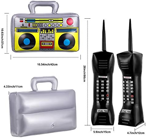 Sumind 80s 90s Costumes Inflatable Radio Accents