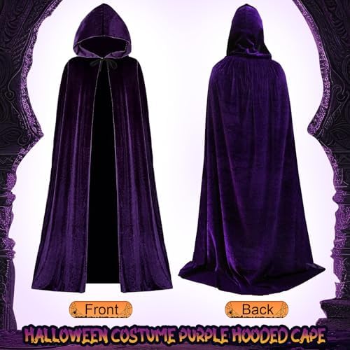 Halloween Womens Cosplay costume Purple Cape Cloak