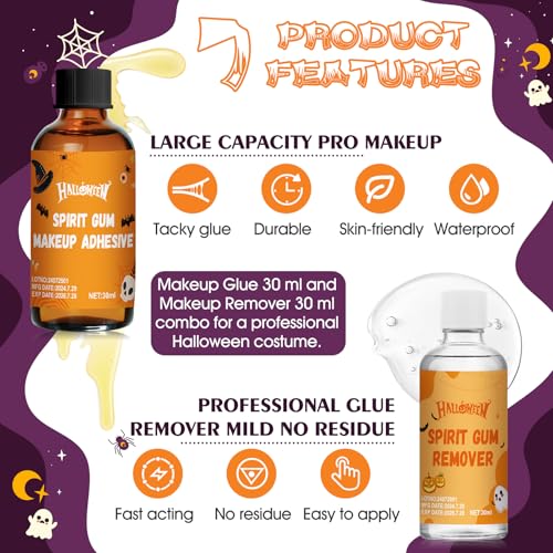 Ganbaro Spirit Gum Adhesive and Remover Set for Costumes