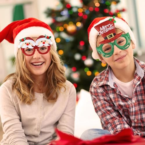 12pc Metal Christmas Glasses - Perfect for Parties
