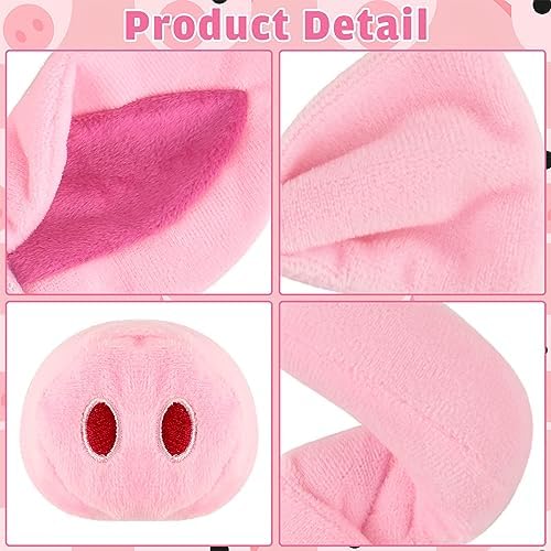Mototo 4-Piece Fluffy Pink Pig Accessories Set