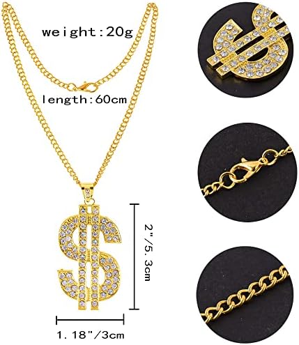 YAROMO Hip Hop Costume Kit 80s90s Rapper Accessories