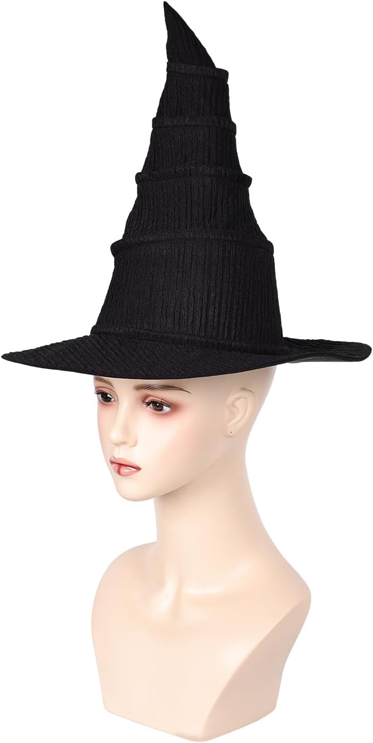 Pacreck Elphaba Cosplay Glasses and Witch Hat Wicked Witch Costume Accessories
