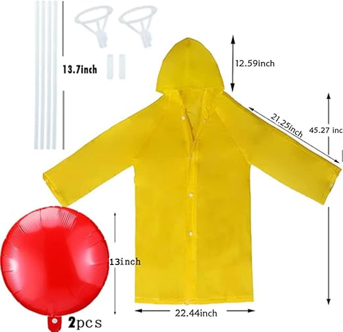 Men Women Yellow Halloween Costume Reusable Balloon Kit