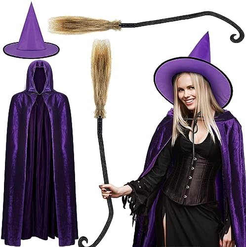 Jiuguva Halloween Adult Costume Set - 3 Pieces witch Look
