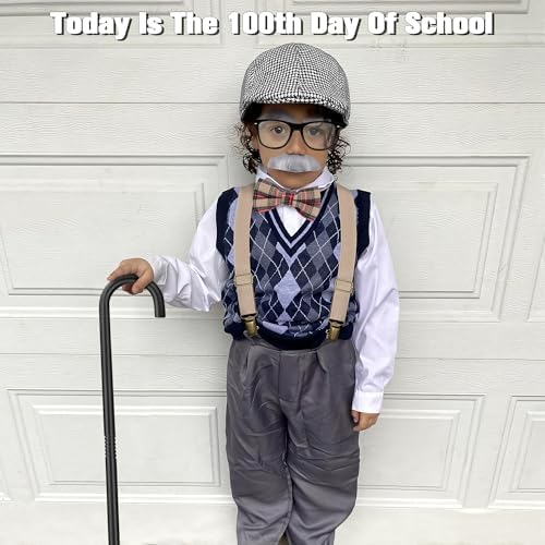 Kids 100 Days of School Costume - 100th Day Grandpa Style