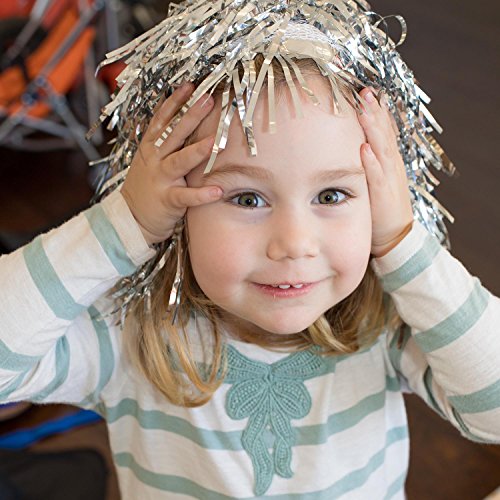 4-Piece Metal Foil Tinsel Wig Party Hair Accessory