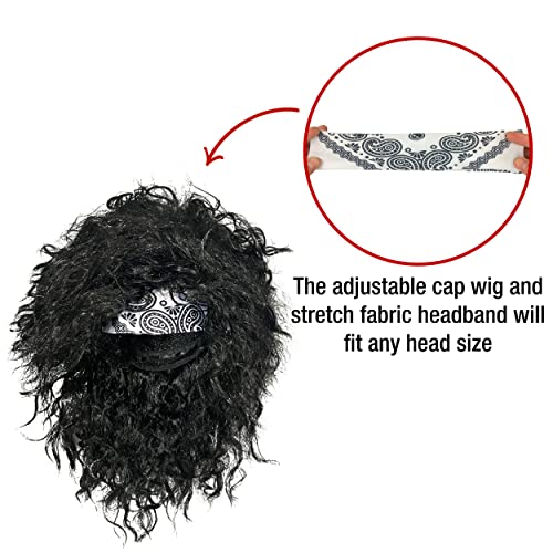 Watts Wigs Declassified 80s Hair Metal Rocker Costume Set