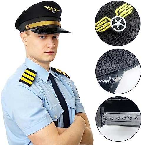 6-Piece Captain Pilot Costume Set