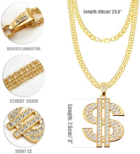 80s Hip Hop Rapper lynx Accessories Set Perfect for Costumes Fashion