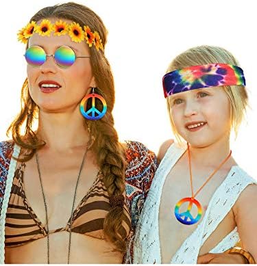 Hippie Accessories Set 60s 70s Bulk
