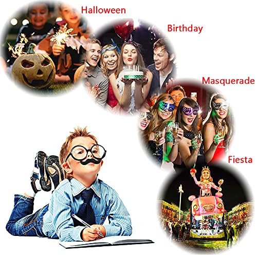 48-Piece Self-Adhesive Fake Mustaches for Halloween Party Accessories