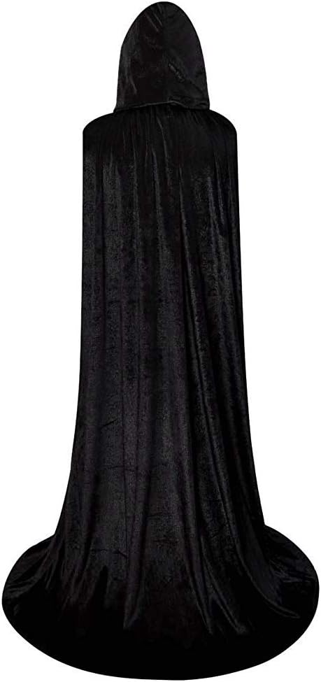 Full Length Halloween Robe Cloak Long Velvet Cape for Men Women