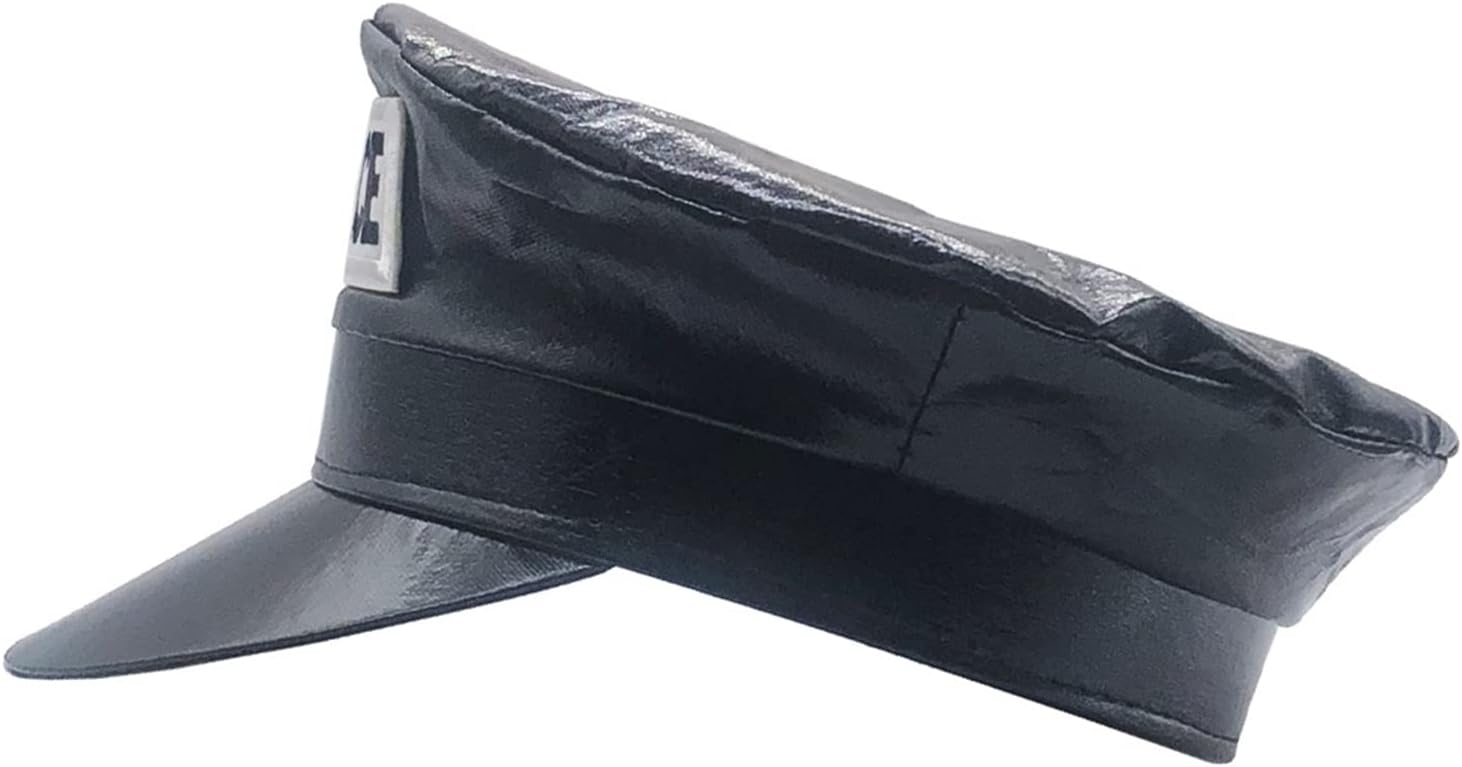 Dzrige Leather Police Hat Cop Hat