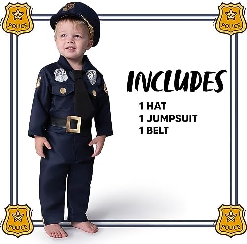 Spooktacular Creations Halloween Baby Police Costume Realistic Jumpsuit Hat