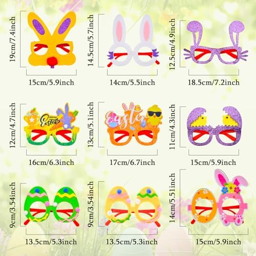 Sturdy Bunny and Egg Glasses for Kids and Adults