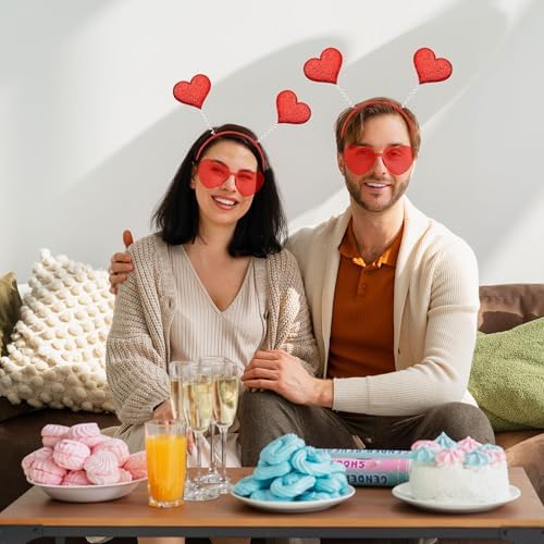 Romantic Valentines Day Headband Glasses Set