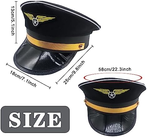 6-Piece Captain Pilot Costume Set