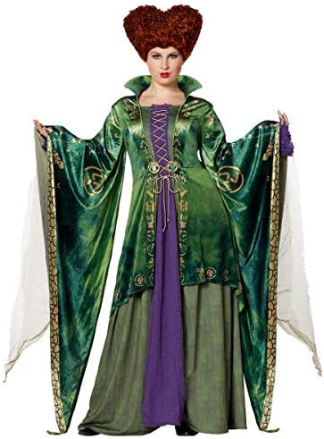 Spirit Halloween Adult Hocus Pocus Winifred Sanderson Delux e Costume OFFICALLY LICENSED