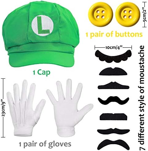 Humairc Super Bros Halloween Accessories Set