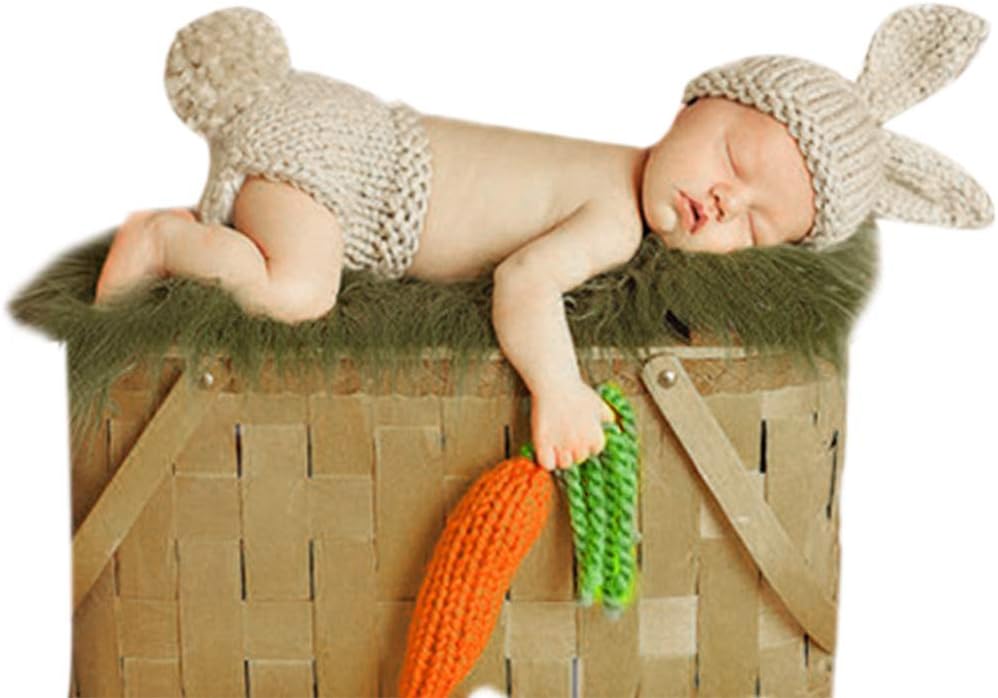 Newborn Baby Easter Bunny Photography Props Costume Set