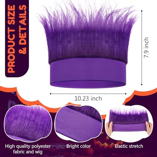 Hairy Headband Troll Costume Wig for Halloween Cosplay
