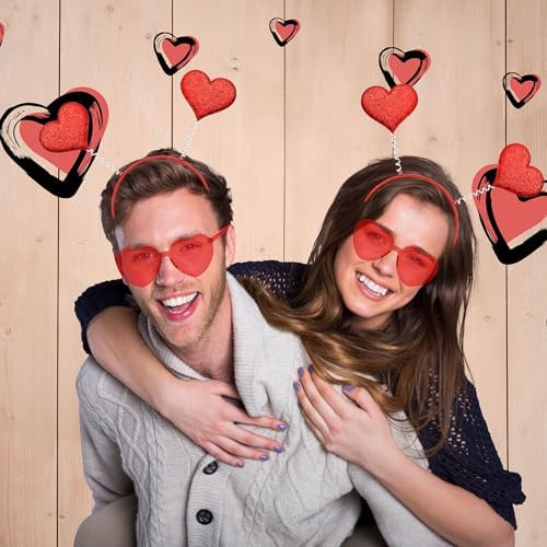 Romantic Valentines Day Headband Glasses Set